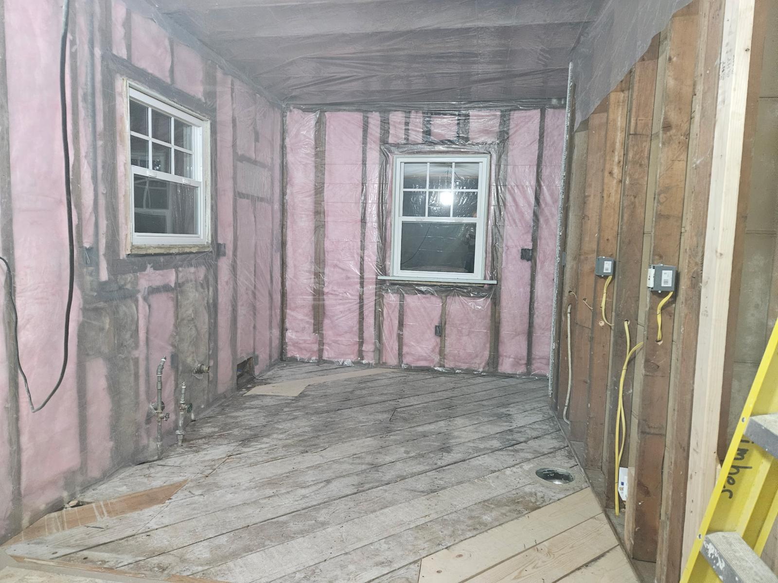 Step 1: Insulation and framing
