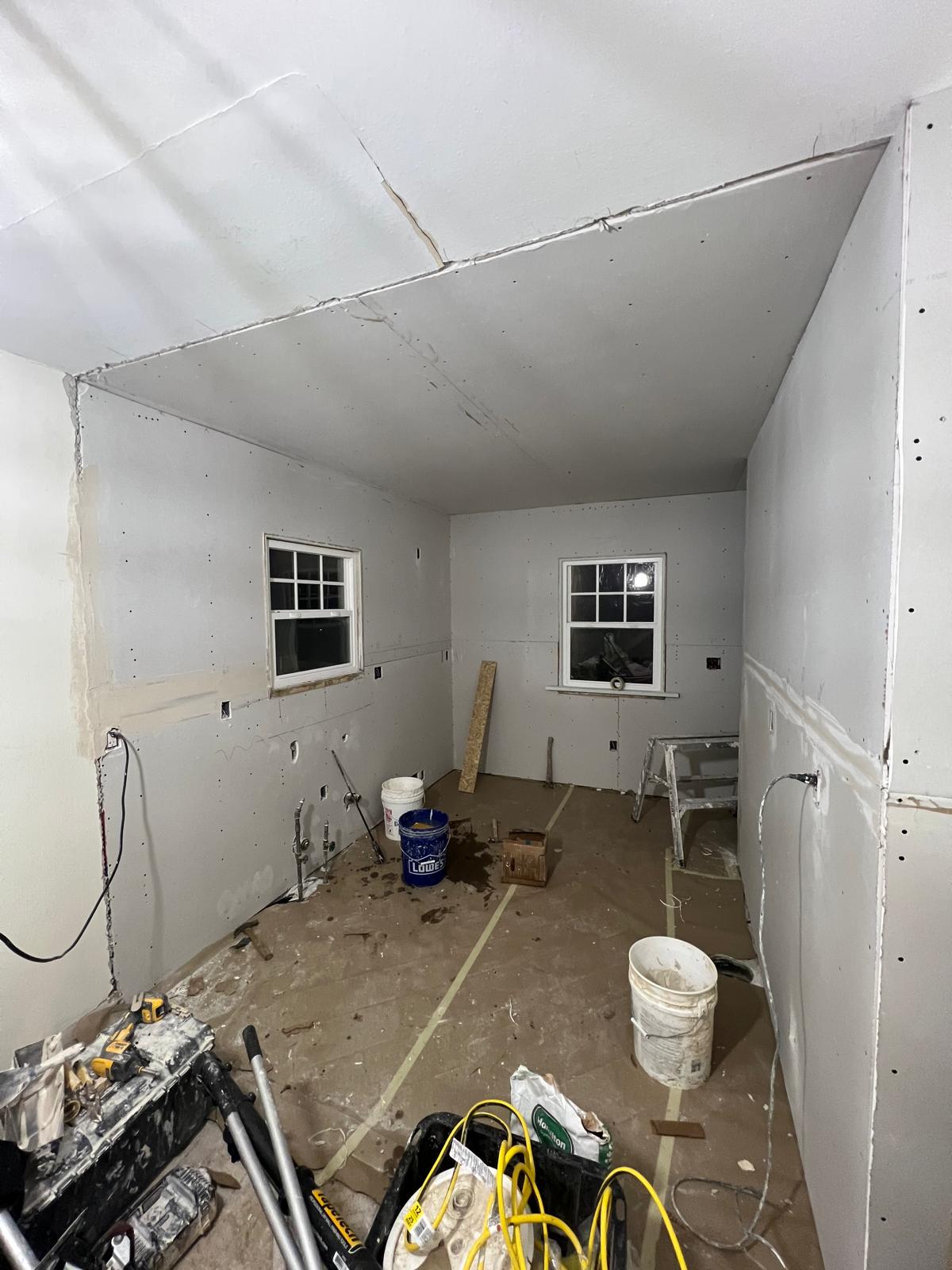 Step 2: Drywall hanging